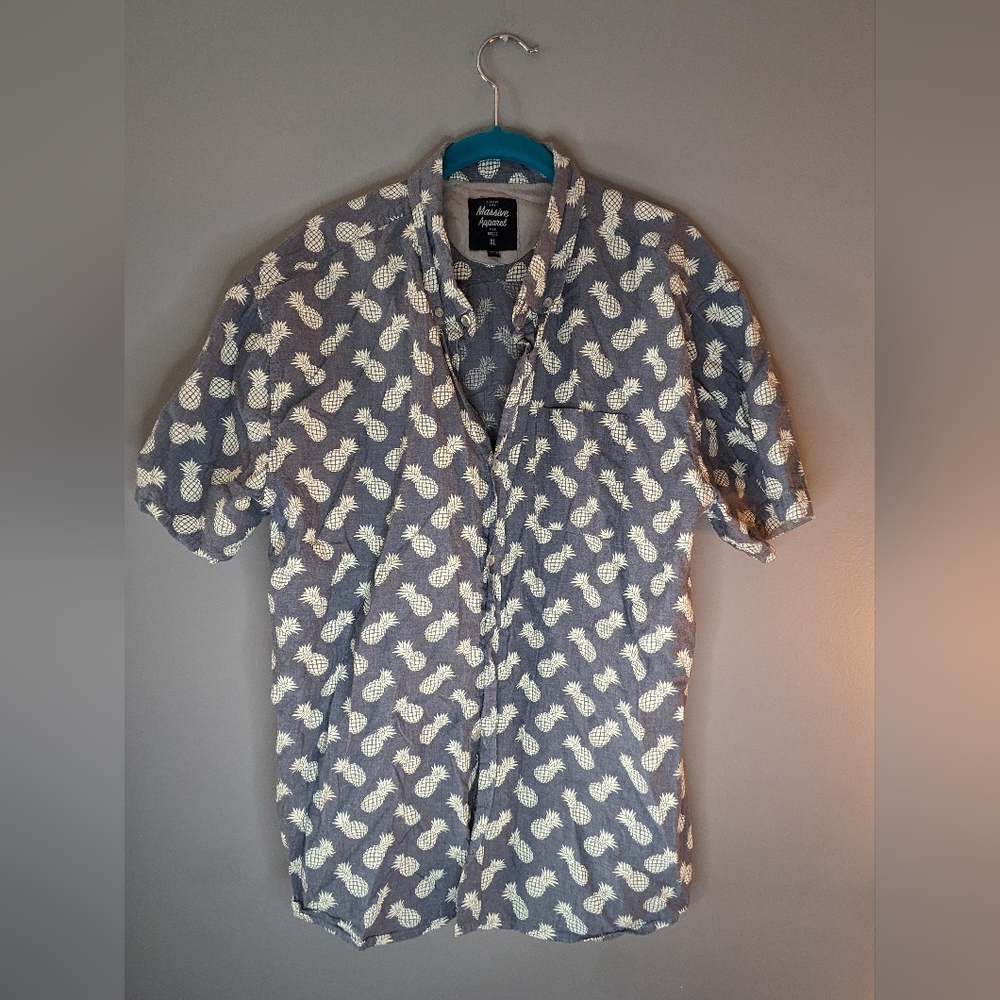 Massive Apparel XL Button Down Shirt Short Sleeve